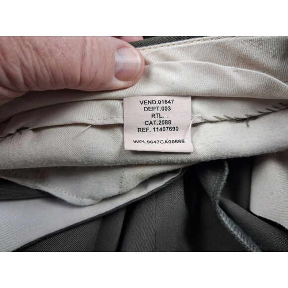 Eddie Bauer Men’s Stretch Waist Dress Pants 36x26 Wool Forest Green - Picture 7 of 13
